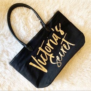 TOTE Victoria’s Secret Bag Black Gold